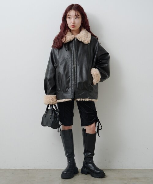 セール】【S.Mサイズ展開】ボアフライトジャケット（その他アウター