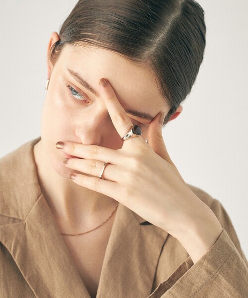 ete（エテ）の「○[リキッドロウ] スモーキークォーツ リング（リング