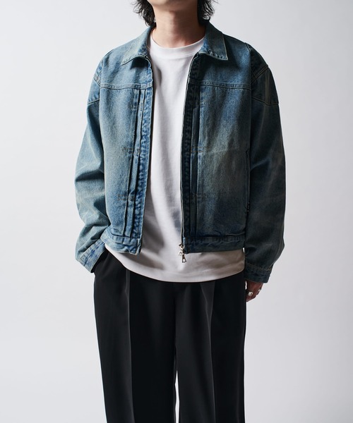 Lui's（ルイス）の「デニムZIPショートブルゾン（ブルゾン）」 - WEAR