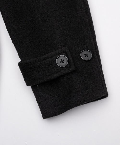 セール】high-neck hooded long duffle coat / ハイフードロング