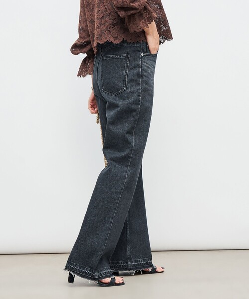 セール】【RM denim】ハイウエストソフトフレアデニム（デニムパンツ