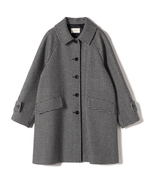 セール】千鳥 / ソリッド ウール メルトン ステンカラー コート