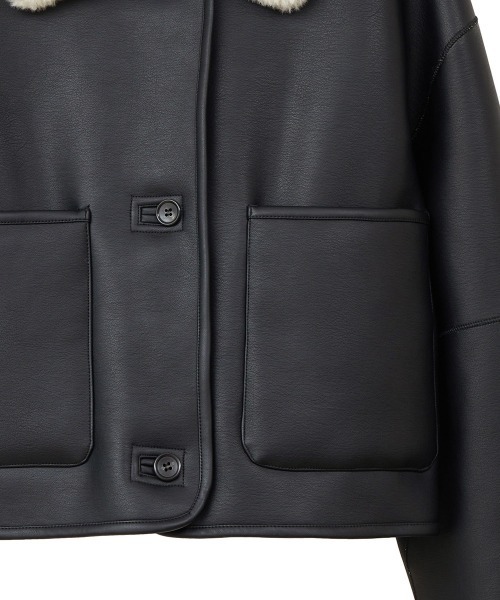 CLANE（クラネ）の「VEGAN LEATHER BOA SHORT JACKET（その他アウター