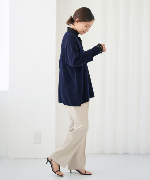 追加2》Fineニュージーウール ニュアンス Vプルオーバー（ニット