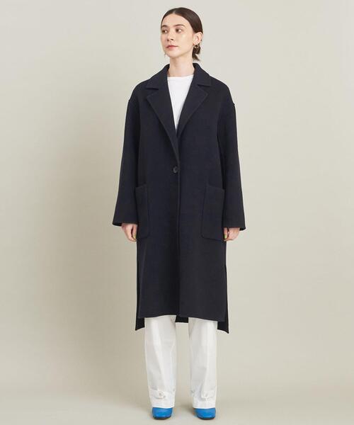H BEAUTY&YOUTH ＜H＞リバー バルカラー ベルテッドコート H