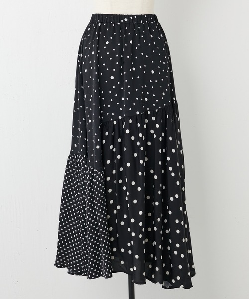 BEARDSLEY（ビアズリー）の「ドットパッチワークロングスカート