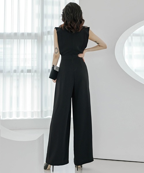 セール】【Jasmine】ノースリーブジャンプスーツ (SS)（つなぎ