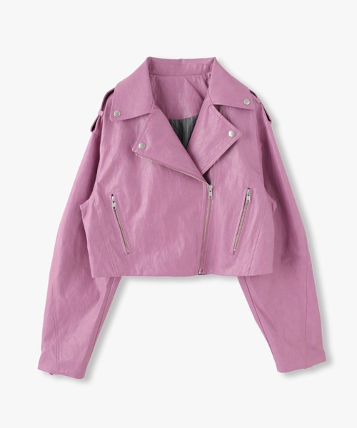 セール】ANNA SUI NYC RETROフェイクレザーライダースジャケット