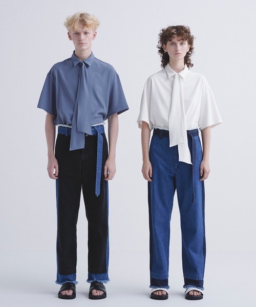 CULLNI（クルニ）の「23-SS-046 / Double Satin Bow Tie Short Sleeve