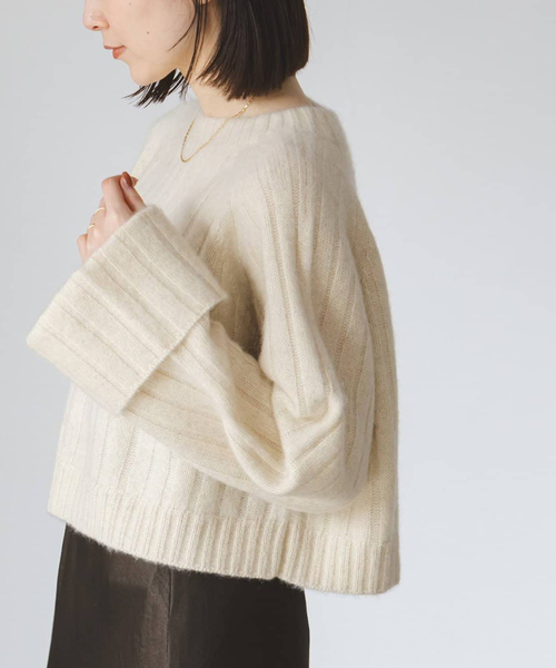 Noble（ノーブル）の「YAK/ヤク ワイドリブニットプルオーバー（ニット