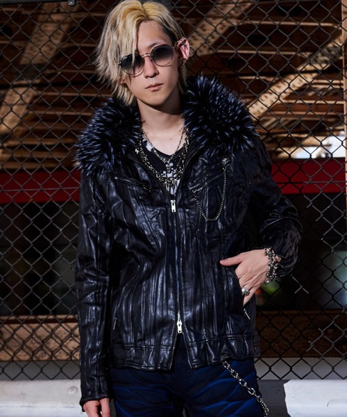 FUGA/フーガ』ファー付きライダースジャケット（ライダースジャケット