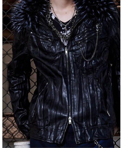 FUGA/フーガ』ファー付きライダースジャケット（ライダースジャケット