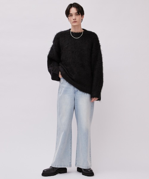 Lui's（ルイス）の「アルパカ混シャギークルーネックニット（ニット