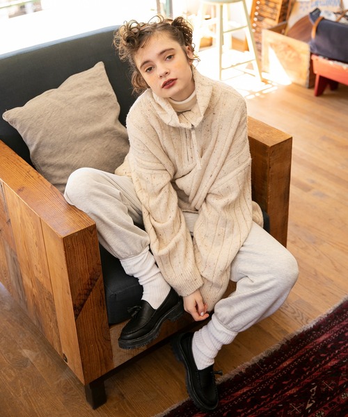 forksy.】ネップハーフジップセーラービックニット forksy.│MONO-MART