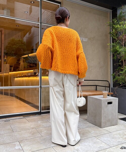 DouDou（ドゥドゥ）の「ウールスラブロービングニット（ニット