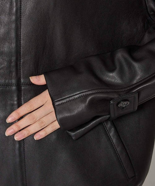 BABYLONE（バビロン）の「レザーカバーオールジャケット（カバーオール