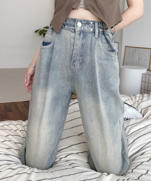 セール】【お気に入り数16万人突破!】ウエスト ホックで華奢見え！ハイ