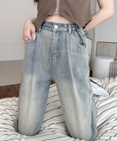 セール】【お気に入り数16万人突破!】ウエスト ホックで華奢見え！ハイ