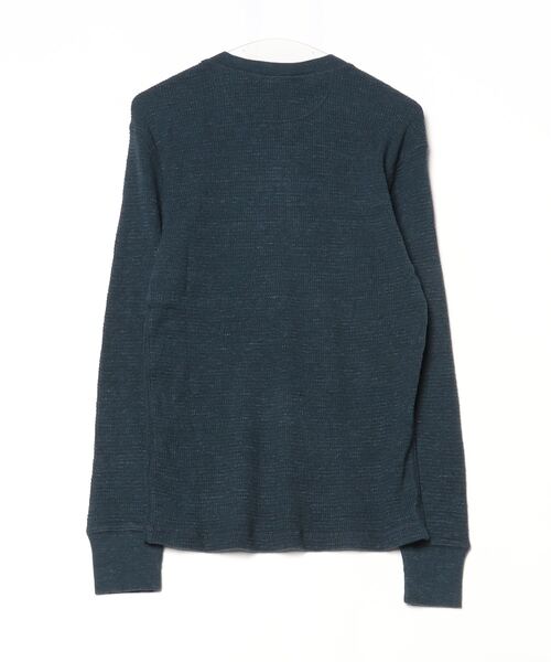 ガーメントダイド ワッフルニット ヘンリーネック シャツ（Tシャツ