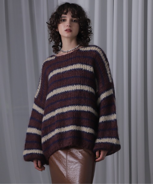 mici（ミチ）の「(mici)モヘアミックスオーバーニット（ニット