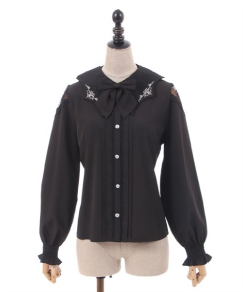 セール】リボン付きコウモリカラーブラウス（シャツ/ブラウス）｜axes