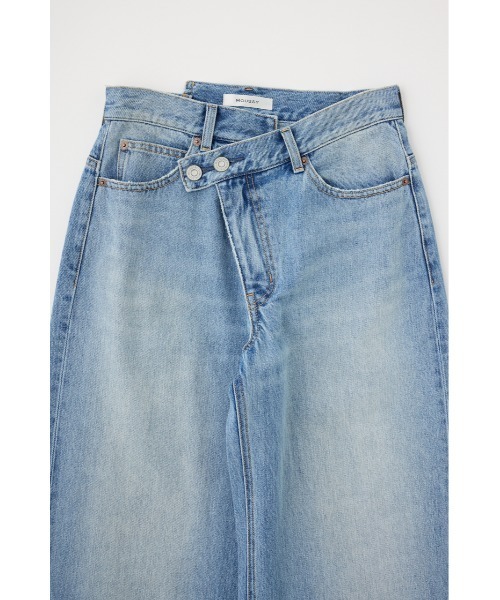 MOUSSY（マウジー）の「CROSS WAIST WIDE STRAIGHT（デニムパンツ