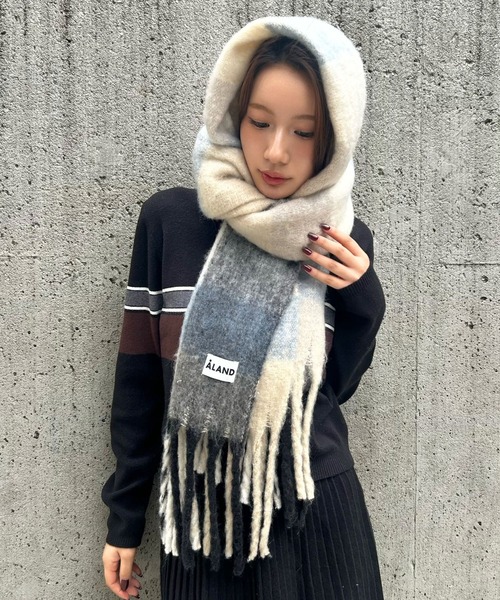 セール】お気に入り7000件越え！【UNISEX】ALAND／チェックマフラー