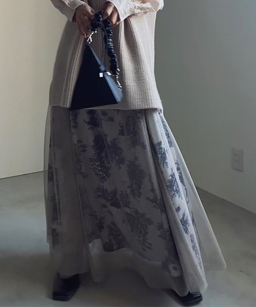 Ameri（アメリ）の「AVA DOT TULLE LAYERED SKIRT（スカート）」 - WEAR