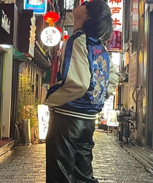 NYLAUS（ナイラス）の「刺繍 スカジャン(龍/ドラゴン/富士山