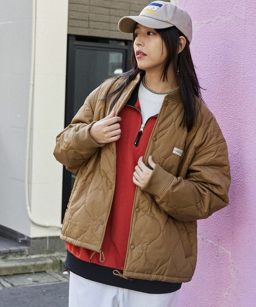 retock's】ロゴピスネーム ビッグシルエット 撥水ナイロン中綿