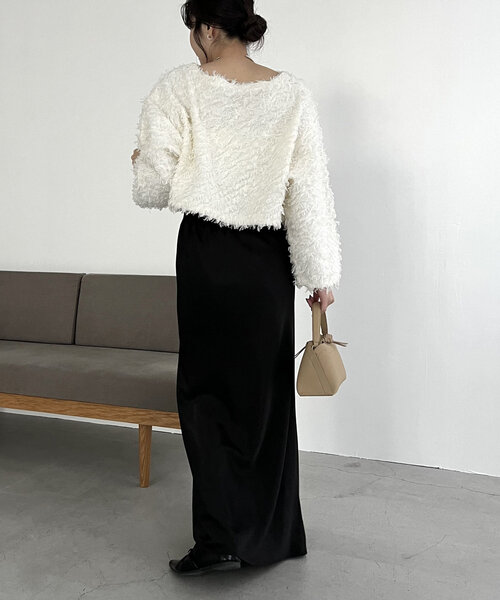 C.L Wジップボートネックニット カプリシュレマージュWジップボート