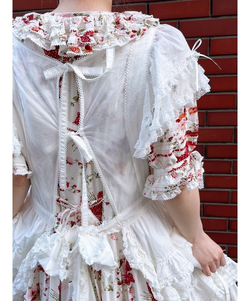 PINK HOUSE（ピンクハウス）の「ローズ刺繍使いタブリエドレス（その他