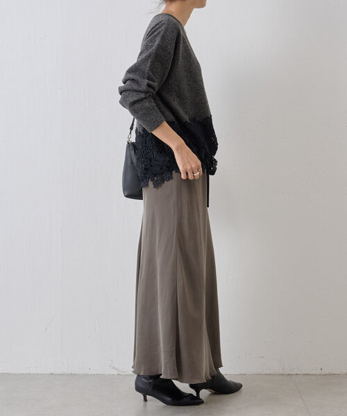 BEARDSLEY（ビアズリー）の「裾レースニット（ニット/セーター）」 - WEAR