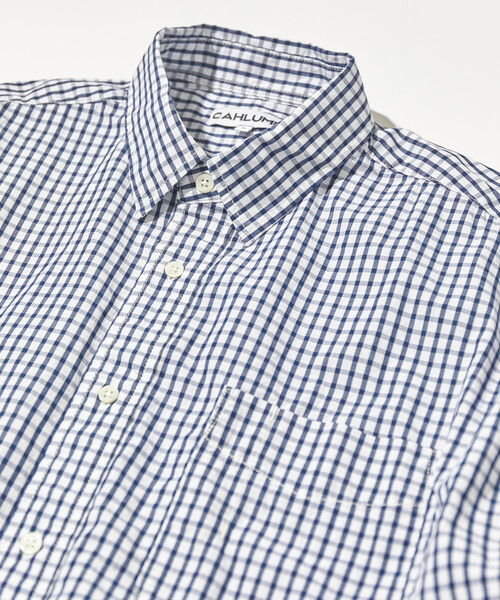 CAHLUMN/カウラム Magazine Pocket Broad Shirt(Gingham)/マガジン