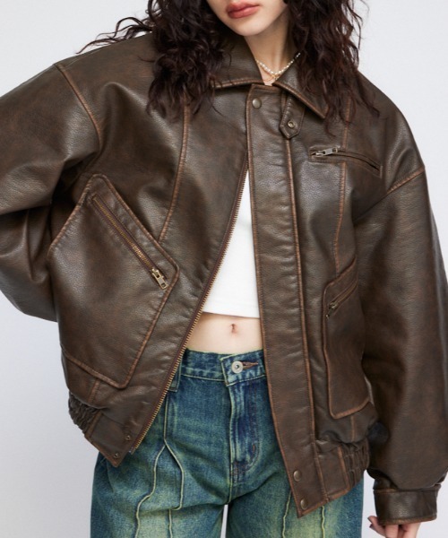 LAGUA GEM（ラグアジェム）の「SCRATCH VINTAGE ブルゾン（ブルゾン