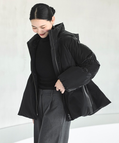 セール】グロスタフタ×ダウン ｜ 洗える ｜ フーディー ダウンコート