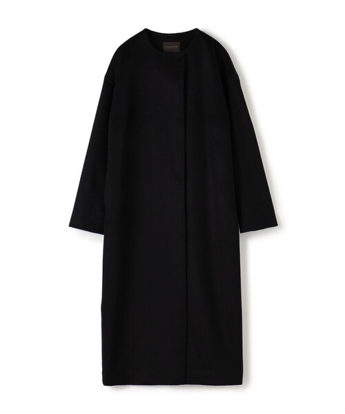 ウェービーカシミヤ ノーカラーコート（ノーカラーコート