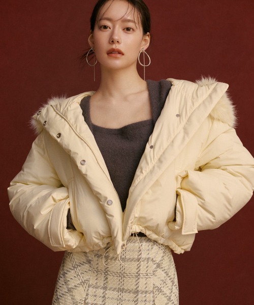 SNIDEL（スナイデル）の「フードファーショートダウン（ダウン