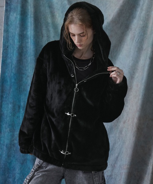 SERACE（セラス）の「【SERACE】2way fireman volume fur blouson