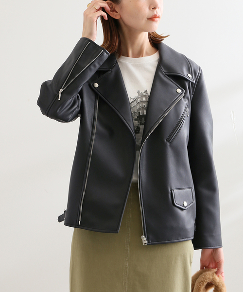 SLOBE IENA（スローブイエナ）の「FAUXレザーWライダース（ライダース