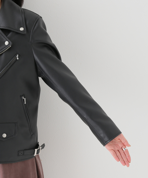 SLOBE IENA（スローブイエナ）の「FAUXレザーWライダース（ライダース