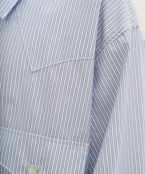 Jieda（ジエダ）の「STRIPE OVERSIZED WESTAN SHIRTS（シャツ/ブラウス