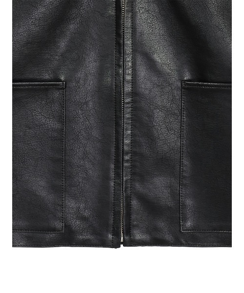 Ameri（アメリ）の「2WAY COMPACT SYNTHETIC LEATHER JACKET