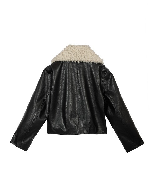 Ameri（アメリ）の「2WAY COMPACT SYNTHETIC LEATHER JACKET