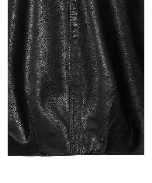 Ameri（アメリ）の「2WAY COMPACT SYNTHETIC LEATHER JACKET