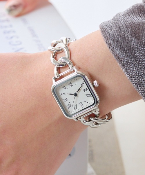 セール】【MAISON BREEZE】エレガントチェーン スクエアウォッチ