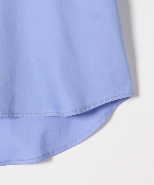 SHIPS any: 〈洗濯機可能〉コットン サテン フリル Vネック ショート