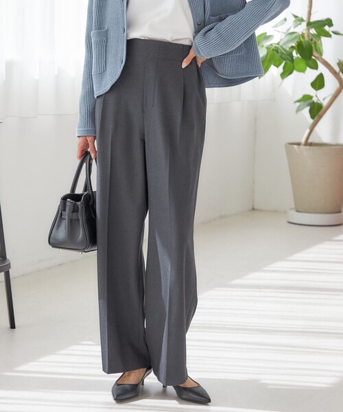 手洗い可能〉メルティ ウォーム タック ワイド パンツ（その他パンツ