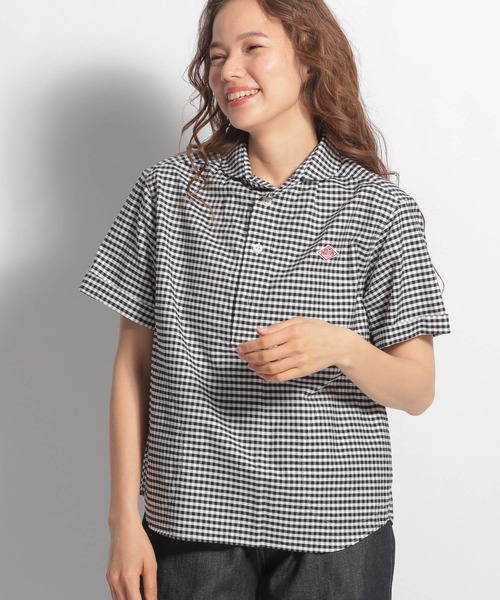 DANTON（ダントン）の「【DANTON(ダントン)】チェック半袖丸襟プル