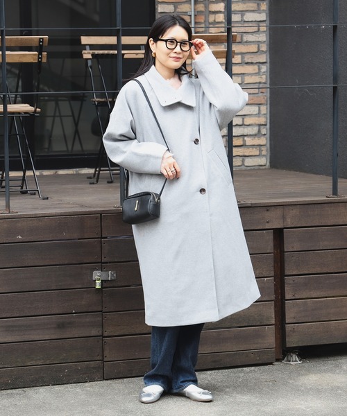 BEAMS HEART（ビームスハート）の「スタンドカラー コクーン ロング